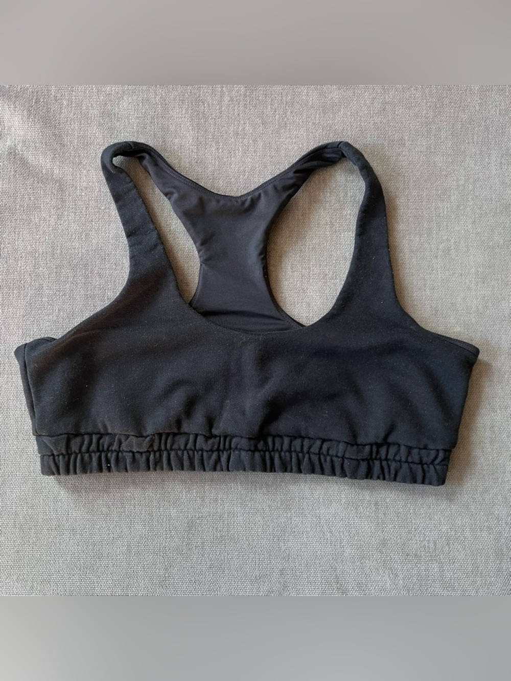 Alo Scoop Neck Sweatshirt Bra Black Sports Bra Sweatshirt Size L